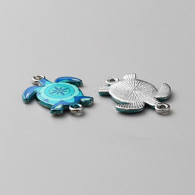 Alloy Enamel Printed Connector Charms ENAM-WH0065-15P-01-1