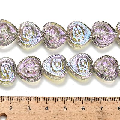 Electroplate Baking Paint Glass Beads Strands EGLA-K061-13A-AB09-1