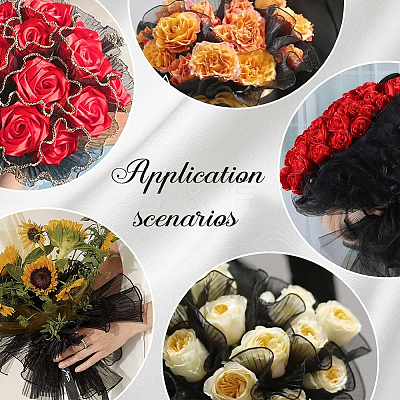 2 Bags Organza Flower Bouquet Wrapping Paper DIY-GF0009-61B-02-1