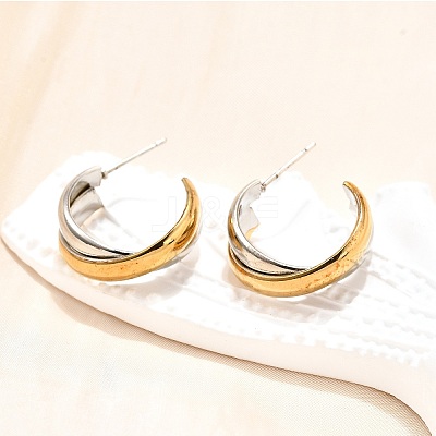 304 Stainless Steel Stud Earrings X-EJEW-O066-03M-1
