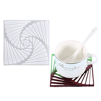 Square Silicone Cup Mat Molds DIY-I065-05-1