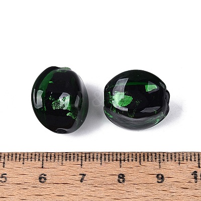 Handmade Silver Foil Glass Beads FOIL-N034-01D-1
