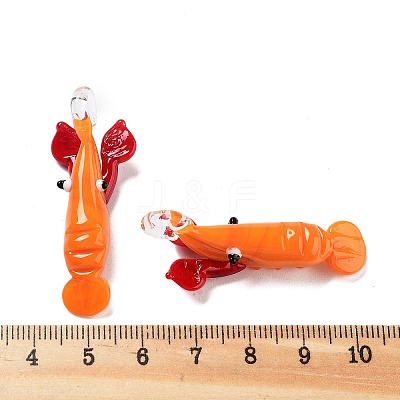 Three-Dimensional Handmade Lampwork Pendants LAMP-D020-01B-1