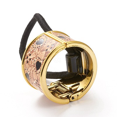 Alloy Ponytail Cuff Rubber Elastic Hair Ties OHAR-P018-A04-1