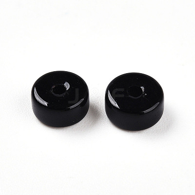 Opaque Solid Color Glass Beads GLAA-N007-6x3mm-A01-1