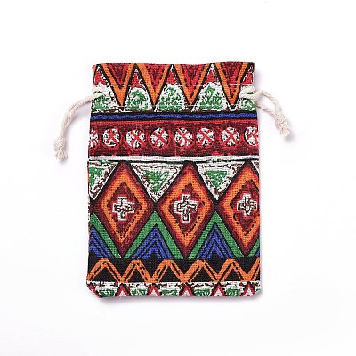Polycotton(Polyester Cotton) Packing Pouches Drawstring Bags X-ABAG-T006-A22-1