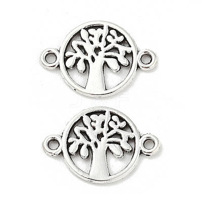 Tibetan Style Alloy Tree of Life Connector Charms TIBE-S324-17AS-1
