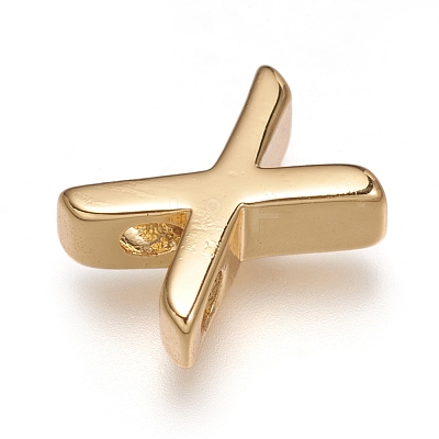 Brass Charms X-ZIRC-I037-01X-G-1