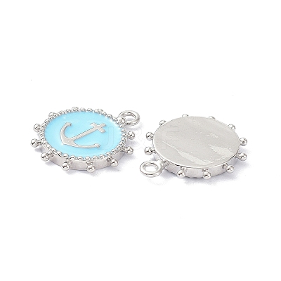 Eco-Friendly Stainless Steel Enamel Pendants STAS-C031-02P-03-1