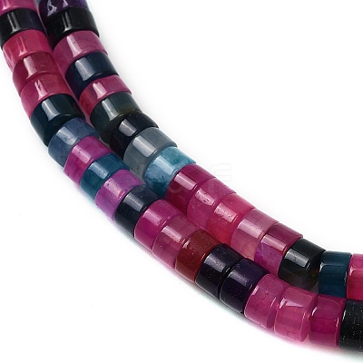 Dyed Natural Agate Beads Strands G-U030-B01-03-1