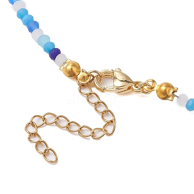 Glass Beaded Necklaces NJEW-JN04896-01-1
