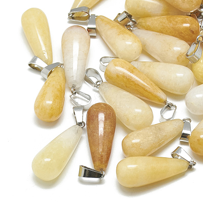 Natural Topaz Jade Pendants G-T081-02-1