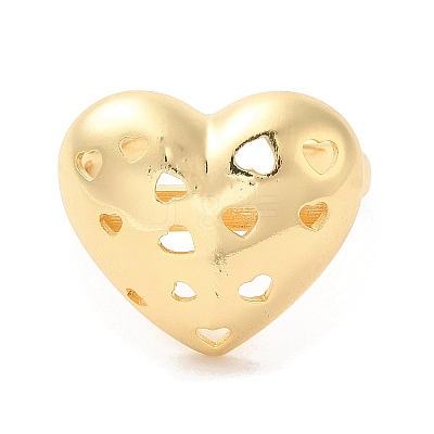 Brass Open Cuff Rings RJEW-P098-23G-1