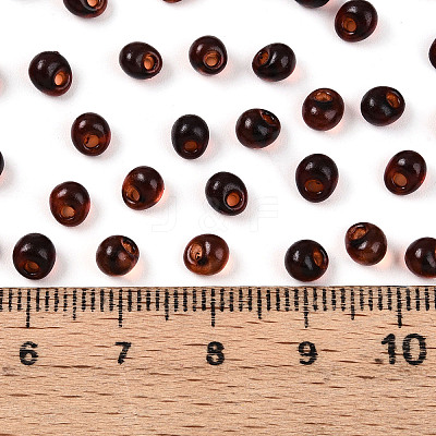 3/0 Baking Paint Glass Fringe Seed Beads SEED-A034-04J-1