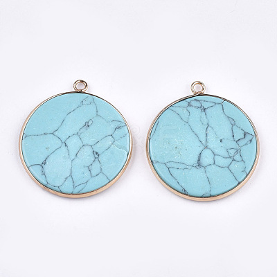 Synthetic Turquoise Pendants G-T112-24N-1