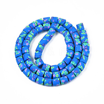 Handmade Polymer Clay Bead Strands X-CLAY-T020-10F-1