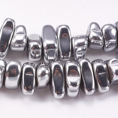 Electroplated Non-magnetic Synthetic Hematite Beads Strands X-G-P367-G08-1