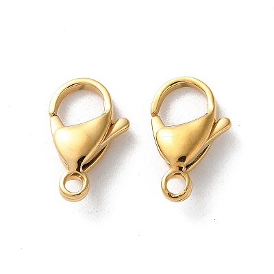 304 Stainless Steel Lobster Claw Clasps STAS-V007-01E-G-1