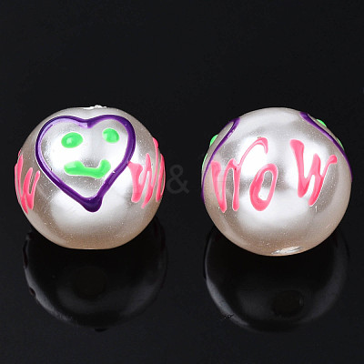 ABS Plastic Imitation Pearl Beads KY-N015-108-1