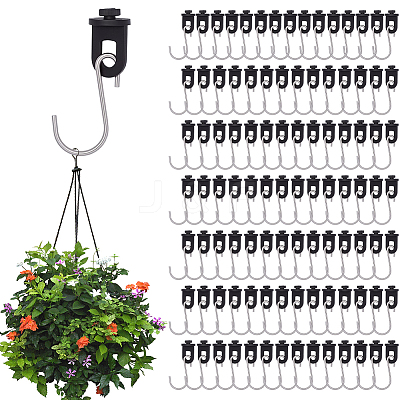 201 Stainless Steel Greenhouse S Hooks Hanger AJEW-WH0752-601-1