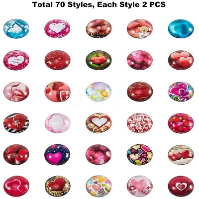 Flatback Glass Cabochons for DIY Projects GGLA-PH0005-12mm-06A-1