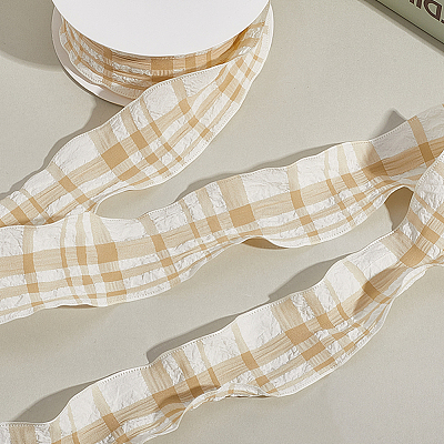 1 Roll Polyester Ruffled Ribbon SRIB-CY0001-14E-1