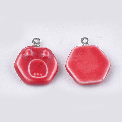 Handmade Porcelain Pendants PORC-T002-95-1