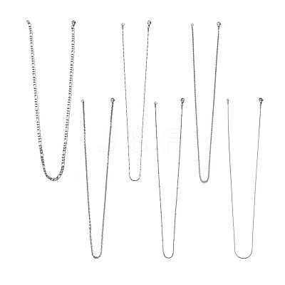 304 Stainless Steel Chain Necklace NJEW-TA0001-10P-1