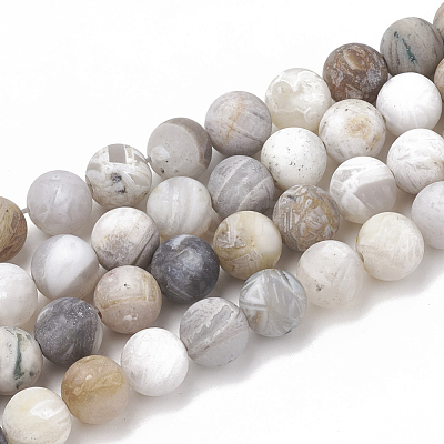 Natural Bamboo Leaf Agate Beads Strands G-T106-027-1