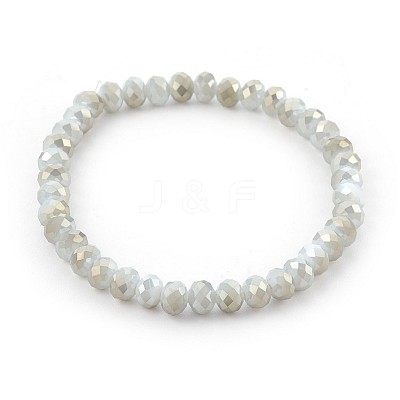 Electroplate Glass Beads Stretch Bracelets BJEW-JB04021-1