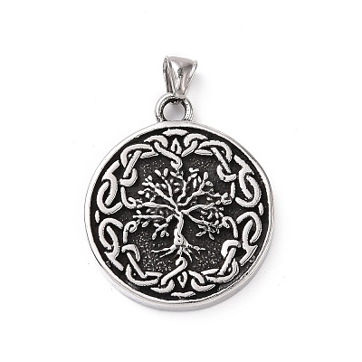 Hand Polished 304 Stainless Steel Pendants X-STAS-J039-08AS-1