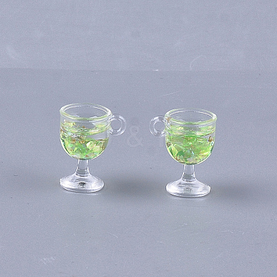 Resin Cup Pendants X-CRES-S359-10-1