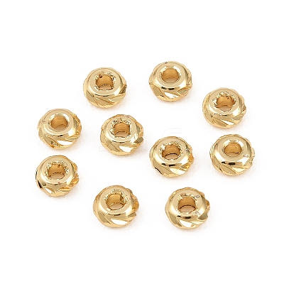 Corrugated Column Brass Beads KK-Z146-05G-02-1