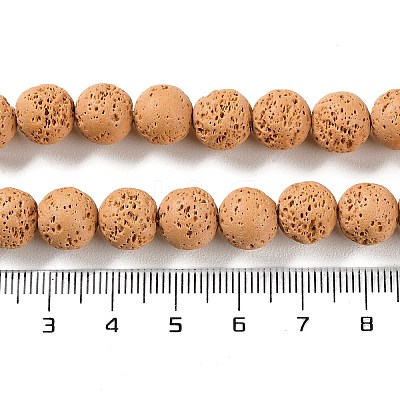 Synthetic Lava Rock Dyed Beads Strands G-H311-08C-10-1