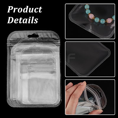 250Pcs 5 Styles Transparent Plastic Resealable Packaging Bags OPP-NB0001-03-1