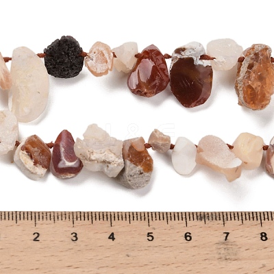 Raw Rough Natural Fire Opal Beads Strands G-C253-01-1