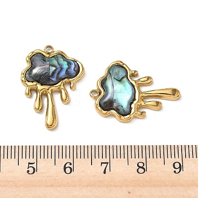 Natural Paua Shell Pendants STAS-G397-09G-02-1