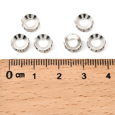 Brass Rhinestone Spacer Beads RB-A020-7mm-01S-1