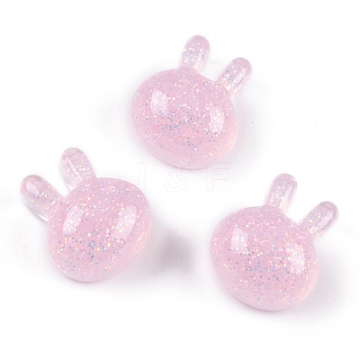 Transparent Epoxy Resin Bunny Decoden Cabochons CRES-P035-03B-1