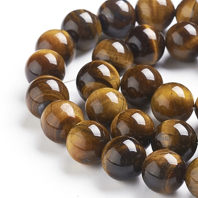 Round Tiger Eye Beads Strands Z0RQT013-1