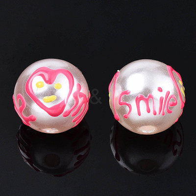 ABS Plastic Imitation Pearl Beads KY-N015-107-1
