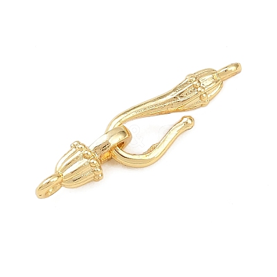 Brass Hook Clasps KK-Z132-14G-1