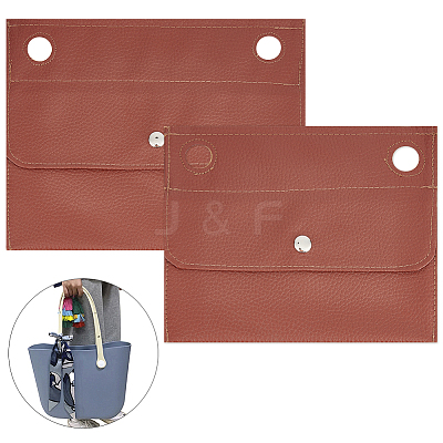 2Pcs 2 Styles PU Imitation Leather Bag Organiser Inserts DIY-WR0002-86-1