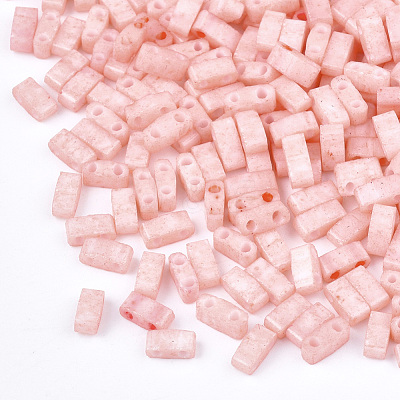 2-Hole Baking Paint Glass Seed Beads SEED-S023-17B-11-1