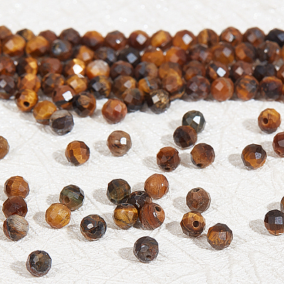 2 Strands Natural Yellow Tiger Eye Beads Strands G-BBC0001-29-1