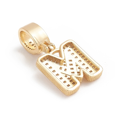 Brass Micro Pave Cubic Zirconia Pendants ZIRC-G165-13G-M-1