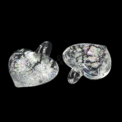 Lampwork Pendants FOIL-K003-02C-1