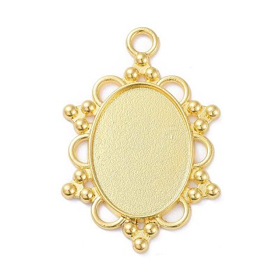 Alloy Pendant Cabochon Settings PALLOY-E577-35G-1