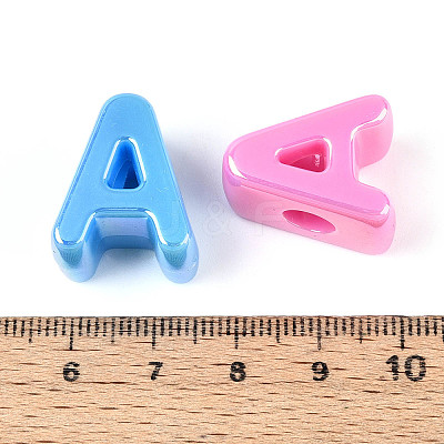 UV Plating Opaque Acrylic European Beads OACR-M027-03A-1