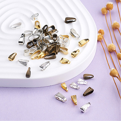 800Pcs 8 Styles Iron Snap On Bails IFIN-YS0001-03-1